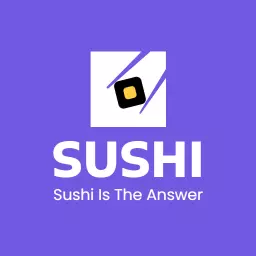 Delightful Purple Sushi Offering Modern Culinary Experience Logo Template