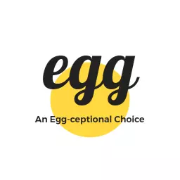 Delightful Yellow Background with Egg Brand Name Logo Template