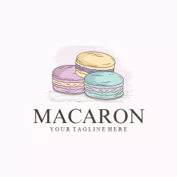 Delightfully Colorful Macarons for Your Bakery Logo Template