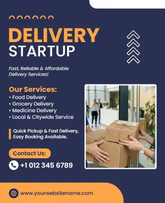 Delivery Startup Flyer Template