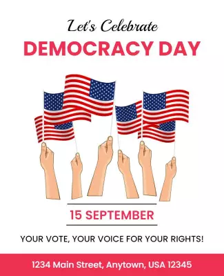 Democracy Day Celebration Event Flyer Template