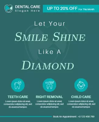 Dental Care Services Promotion Flyer Template