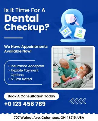 Dental Checkup Consultation Services Flyer Template