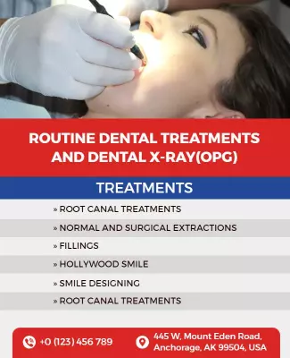 Dental Clinic Service Promotion Flyer Template