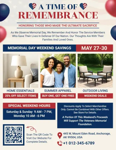 Department Store Memorial Day Sale Flyer Template