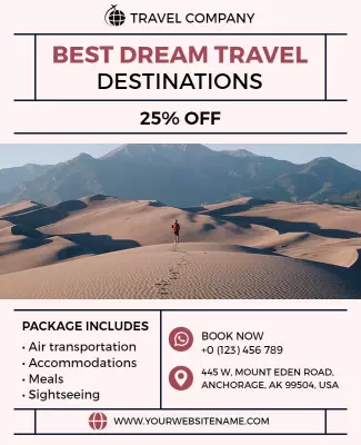 Desert Adventure Travel Promotion Flyer Template