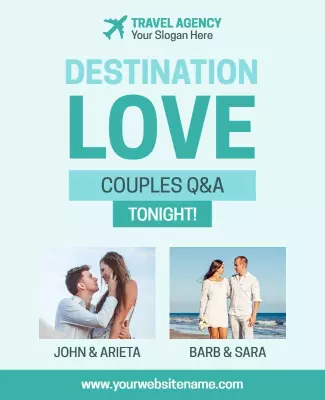 Destination Love Couples Event Flyer Template