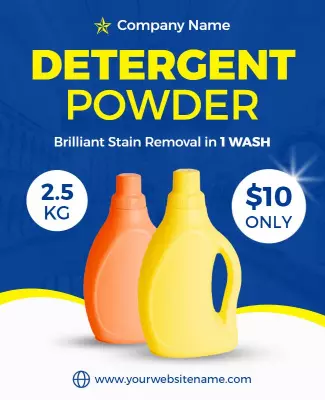 Detergent Powder Promotion Flyer Template