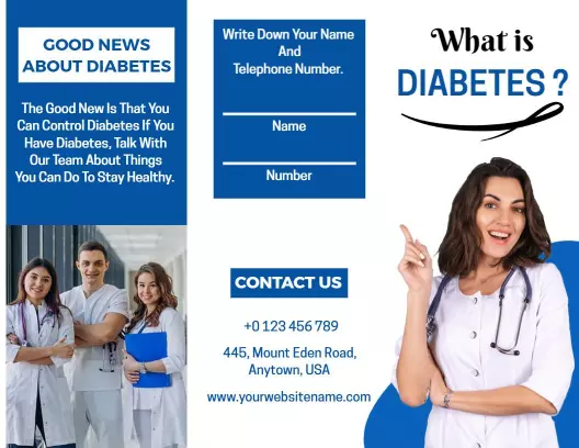 Diabetes Awareness and Management HealthCare Brochure Template
