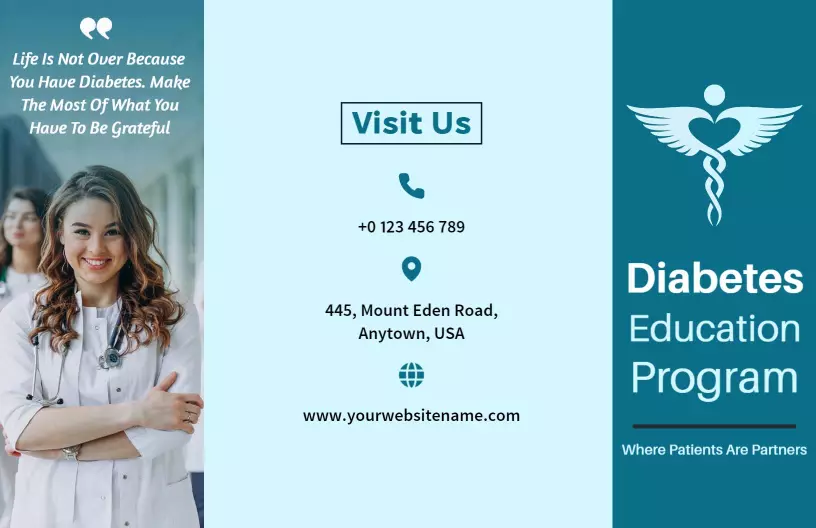 Diabetes Education and Support HealthCare Brochure Template