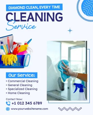 Diamond Standard Cleaning Services Marketing Flyer Template