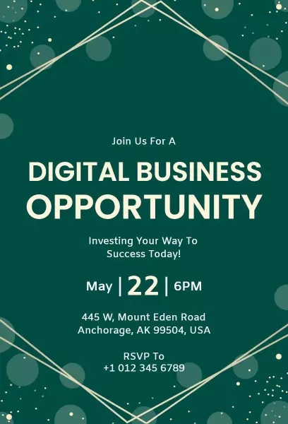 Digital Business Opportunity Success Workshop Invitation Template