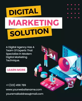 Modern Digital Marketing Solution Agency Flyer Template