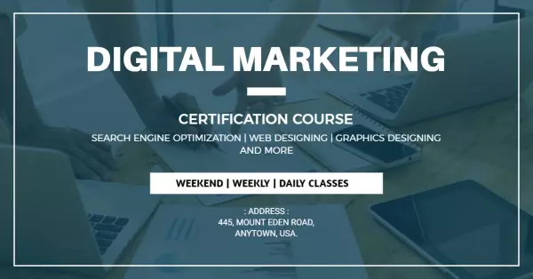 Digital Marketing Certification Course with Modern Design Banner Template