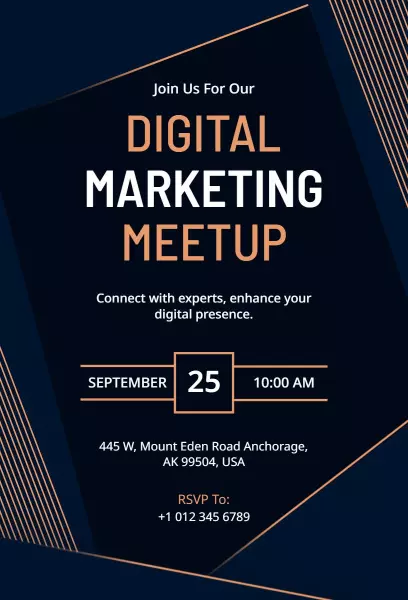 Digital Marketing Meetup Networking Business Invitation Template
