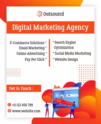 Vibrant Gradient Digital Marketing Agency Services Flyer Template