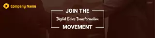 Digital Sales Transformation with Professional Teamwork LinkedIn Banner Template