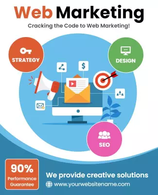 Digital Web Marketing Strategy Flyer Template