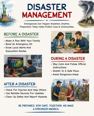 Disaster Management Preparedness Guide Poster Template