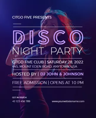 Disco Night Club Party Flyer Template