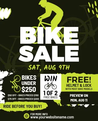 Discounted Bike Sale Event Flyer Template