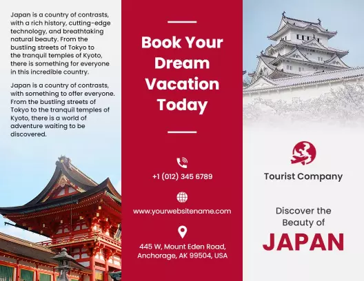 Discover the Beauty of Japan Scenic Tourist Brochure Template
