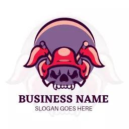 Distinctive Skull Mascot with Jester Hat Representing Fun Logo Template