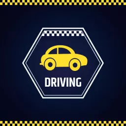 Distinctive Yellow Car Design Representing Driving Safety Logo Template
