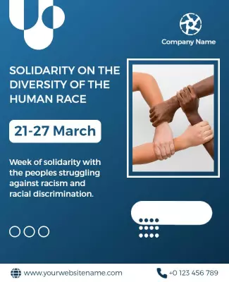 Diversity and Solidarity Awareness Event Flyer Template