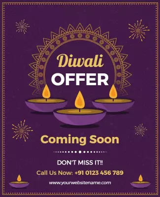 Diwali Festival Special Offer Flyer Template