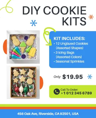 DIY Cookie Kit Promotional Flyer Template
