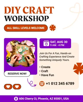 DIY Craft Workshop Flyer Template