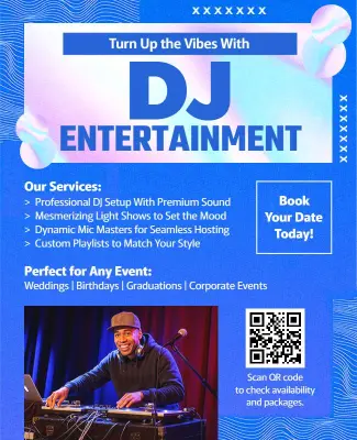 DJ Entertainment Event Promotion Flyer Template