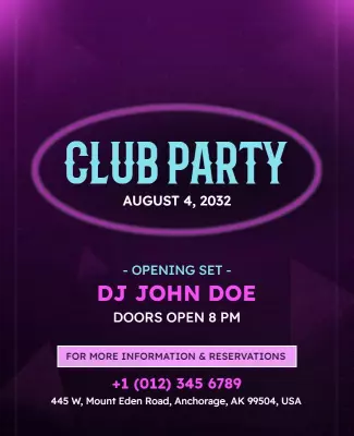Dj Music Club Party Event Flyer Template