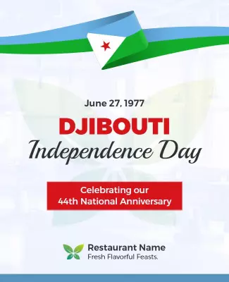 Cultural Celebration Djibouti Independence Day Flyer Template