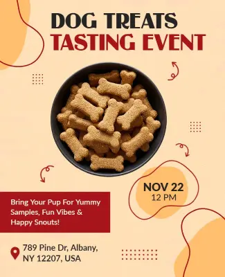 Dog Treats Tasting Event Flyer Template