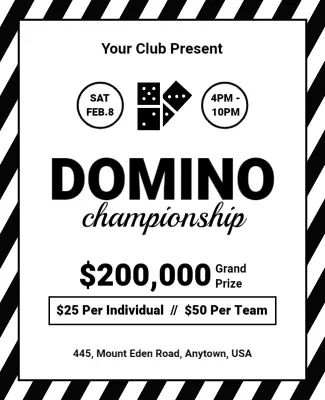 Domino Championship Event Flyer Template