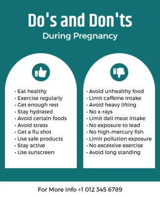 Dos and Donts During Pregnancy Flyer Template