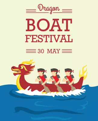 Dragon Boat Festival Celebration Flyer Template