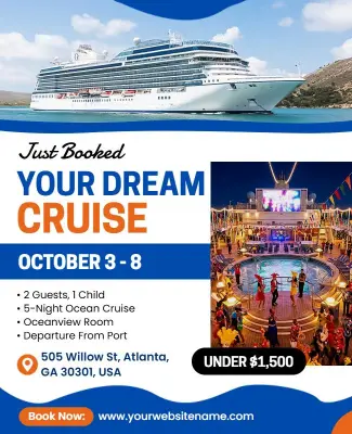 Dream Cruise Travel Booking Poster Template