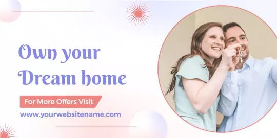 Dream Home Ownership Promotion with Soft Pastel Tarpaulins Banner Template