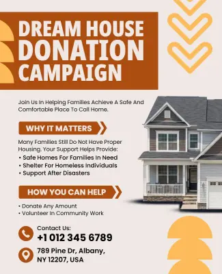Dream House Donation Flyer Template