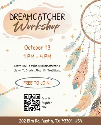 Dreamcatcher Making Workshop Flyer Template