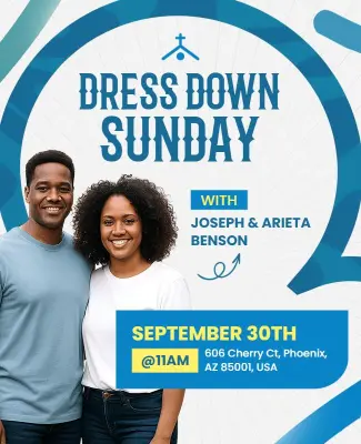 Dress Down Sunday Community Event Flyer Template