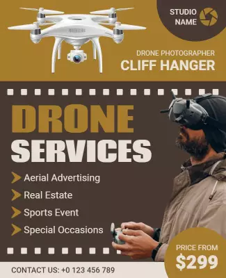 Drone Services Photography Flyer Template