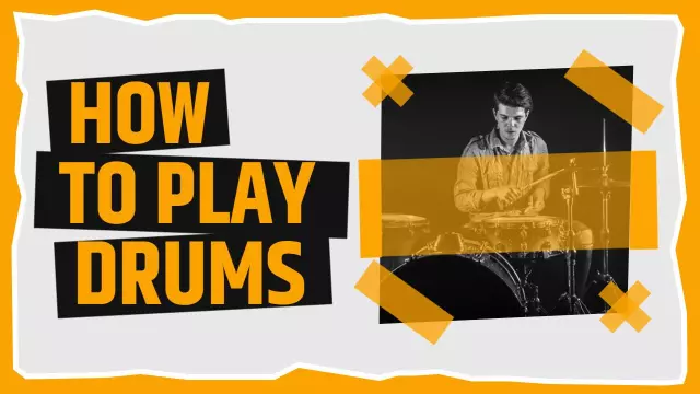 Drum Playing Techniques Tutorial YouTube Thumbnail Template