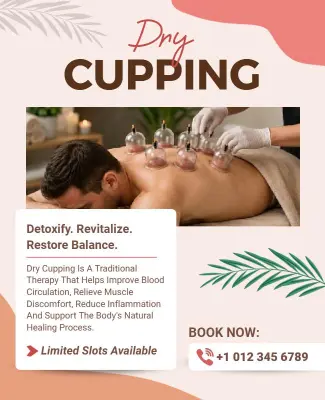 Dry Cupping Therapy Promotional Flyer Template