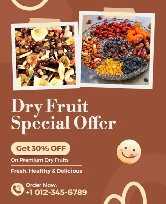 Dry Fruit Special Offer Promotional Flyer Template