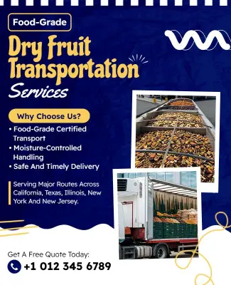 Dry Fruit Transportation Services Flyer Template