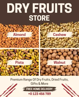 Dry Fruits Store Flyer Designs Template